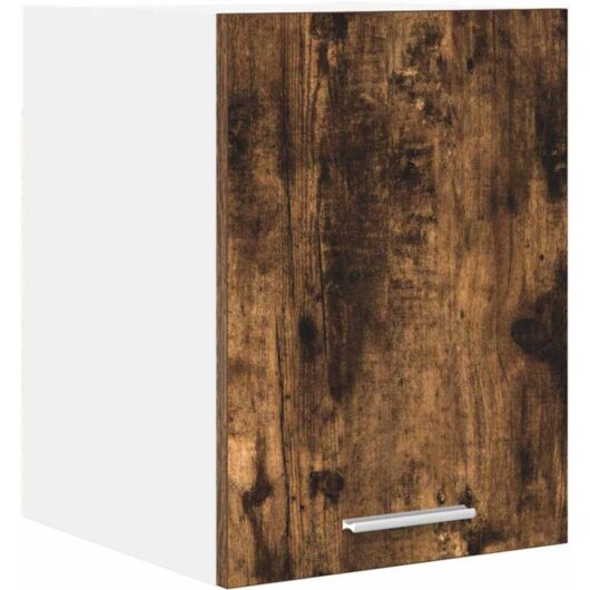 Hanging Cabinet Riga Smoked Oak and White 30 x 31 x 40 cm vidaXL