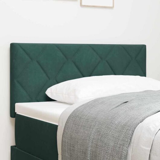 Headboard Height Adjustable Dark green 90 cm Velvet vidaXL