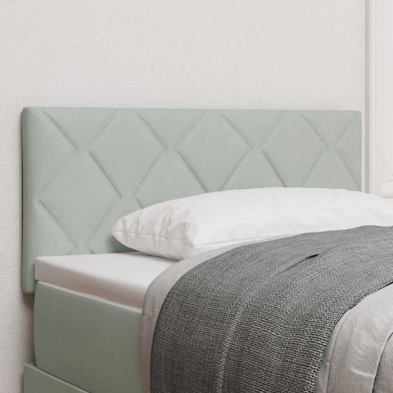 Headboard Height Adjustable Light grey 90 cm Velvet vidaXL