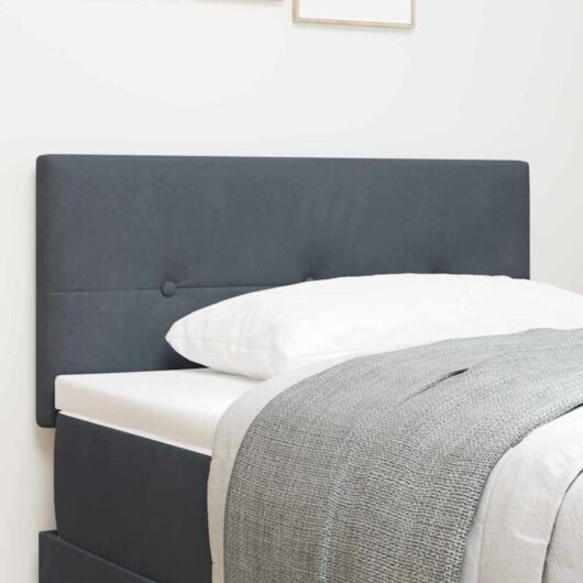Headboard Wall-mounted with Headboard Dark grey 100 cm Velvet Vidaxl