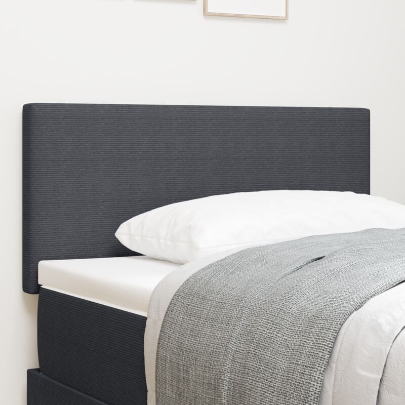 Led Headboard with led Strip Lights Dark grey 80 cm Fabric Vidaxl