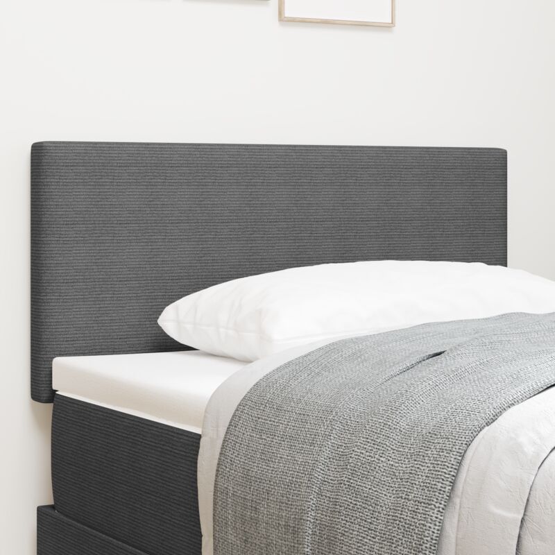 Led Headboard with led Strip Lights Light grey 100 cm Fabric Vidaxl