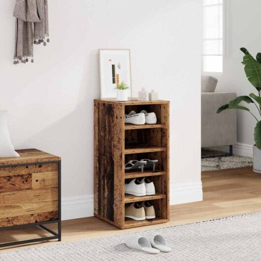 Shoe Cabinet Old Wood 32x35x70 cm Engineered Wood Vidaxl