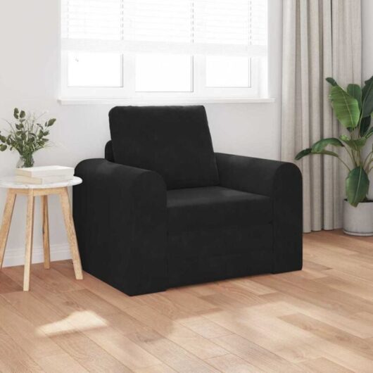 Sofa Bed Black 98 x 71 x 83 cm Velvet Vidaxl
