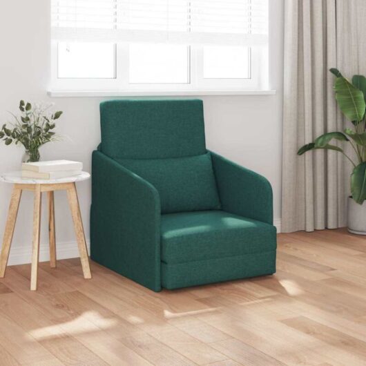Sofa Bed Dark green 65 x 80 x 83 cm Fabric Vidaxl