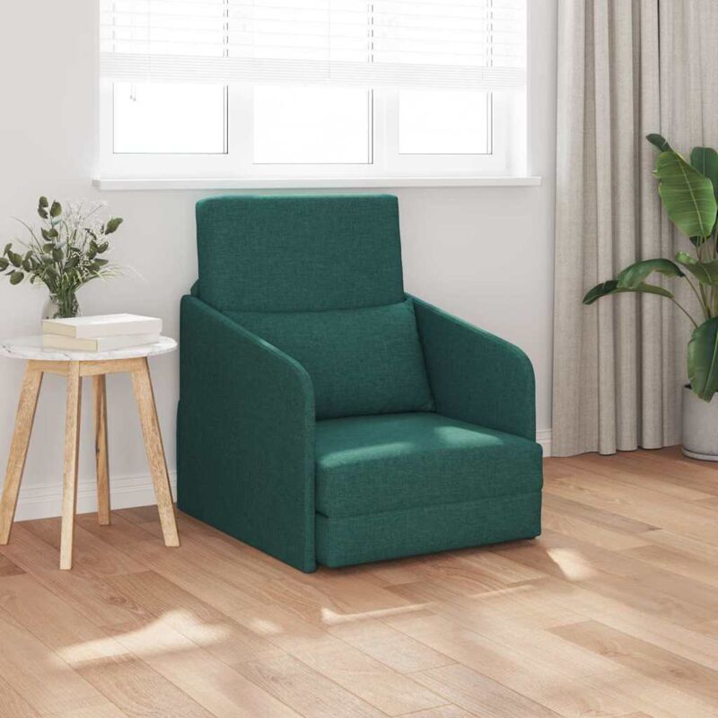 Sofa Bed Dark green 65 x 80 x 83 cm Fabric Vidaxl