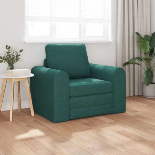 Sofa Bed Dark green 98 x 71 x 83 cm Fabric vidaXL