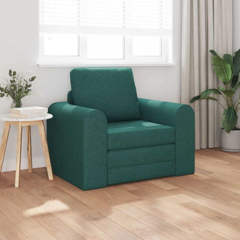 Sofa Bed Dark green 98 x 71 x 83 cm Fabric vidaXL