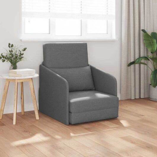 Sofa Bed Dark grey 65 x 80 x 83 cm Fabric Vidaxl