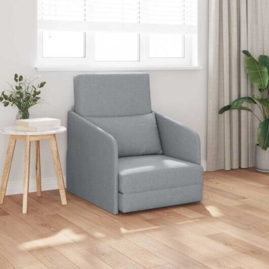 Sofa Bed Light grey 65 x 80 x 83 cm Fabric vidaXL