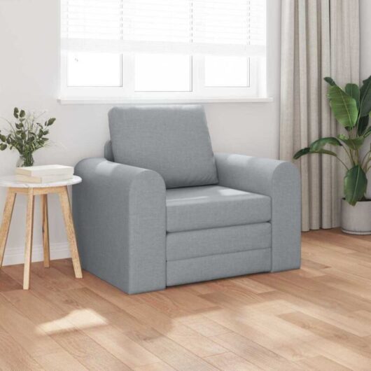 Sofa Bed Light grey 98 x 71 x 83 cm Fabric Vidaxl