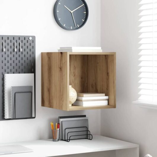Wall Cabinet Artisan oak 37 x 37 x 37 cm Engineered wood vidaXL
