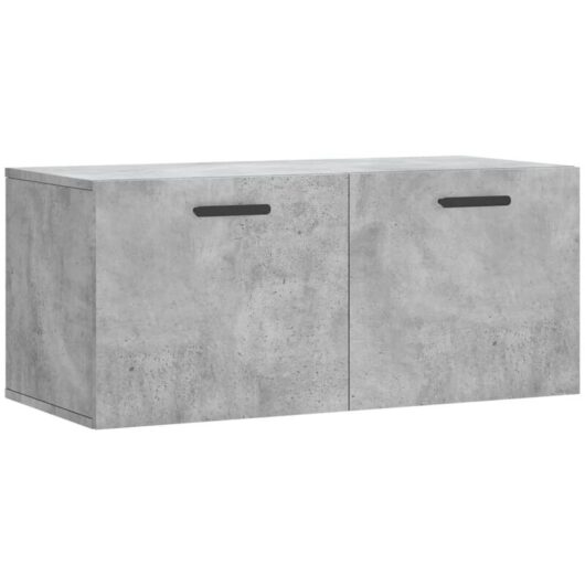 Wall Cabinet Concrete Grey 80x36.5x35 cm Engineered Wood Vidaxl