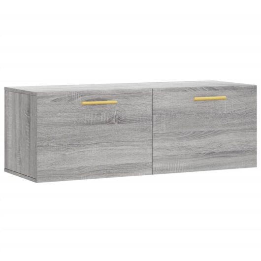 Wall Cabinet Grey Sonoma 100x36.5x35 cm Engineered Wood vidaXL