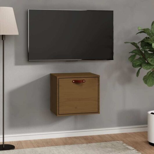 Wall Cabinet Honey Brown 40x30x35 cm Solid Wood Pine Vidaxl