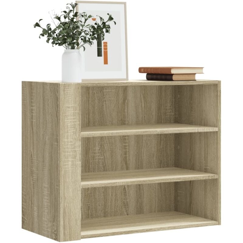 Wall Cabinet Sonoma Oak 75x35x60 cm Engineered Wood Vidaxl