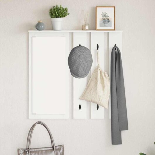 Wall-Mounted Coat Rack White 84 x 10 x 80 cm Engineered wood vidaXL