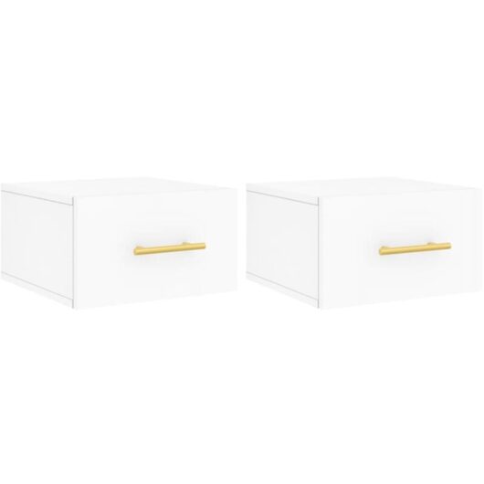 Wall-mounted Bedside Cabinets 2 pcs White 35x35x20 cm Vidaxl