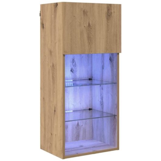 Wall-mounted TV Cabinet Artisan Oak Engineered Wood vidaXL