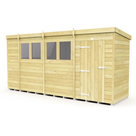 15 x 4 Pent Shed