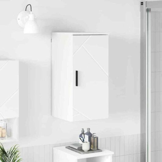 Bathroom Cabinet Wall-mounted with Door White 30 x 31.5 x 61 cm vidaXL
