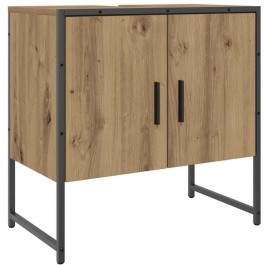 Bathroom Sink Cabinet Artisan Oak 60x33x60 cm Engineered Wood vidaXL