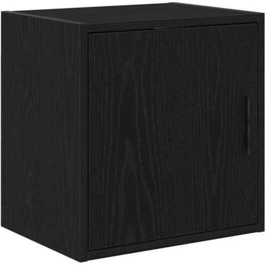 Garage Wall Cabinet Black Engineered Wood vidaXL