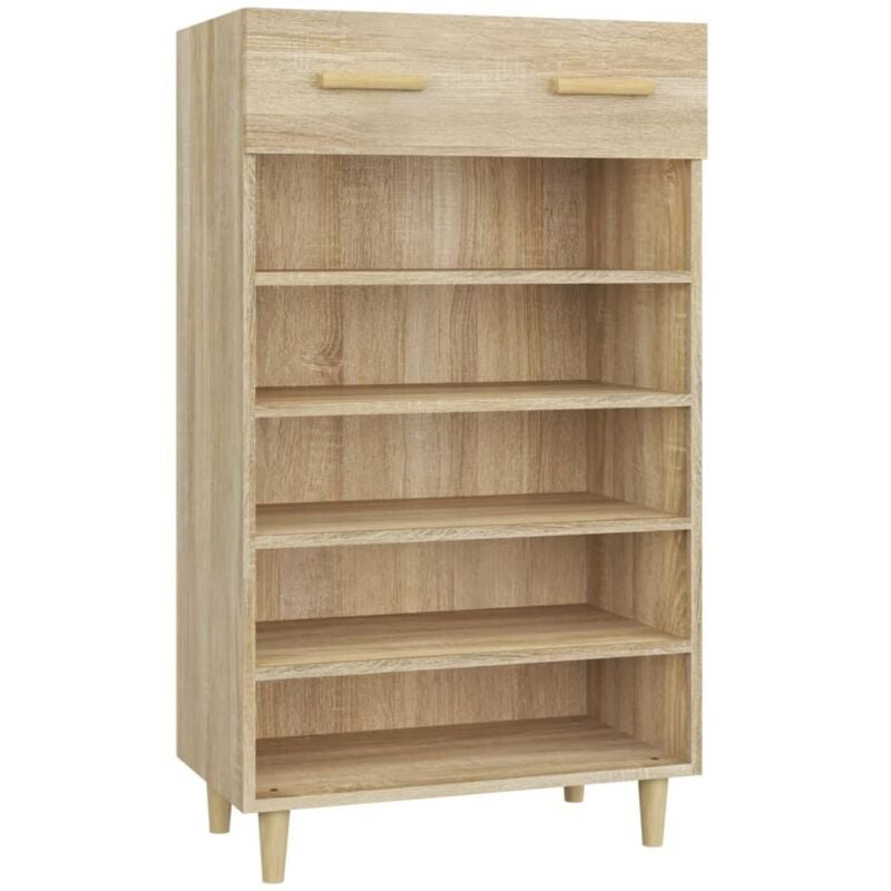 Shoe Cabinet Sonoma Oak 60x35x105 cm Engineered Wood vidaXL