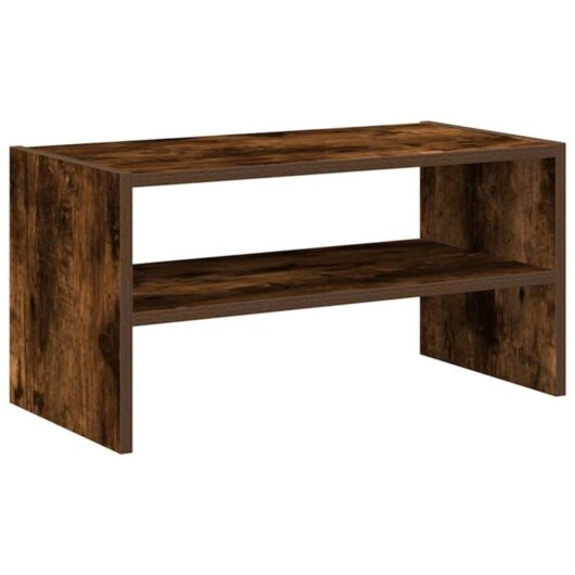 Shoe Rack Stackable Smoked Oak 60x30x30.5 cm vidaXL