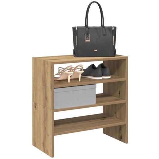 Shoe Racks 2 pcs Stackable Artisan Oak 60x30x30.5 cm Vidaxl