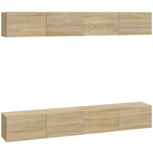 Vidaxl - Wall tv Cabinets 4 pcs Sonoma Oak 100x30x30 cm