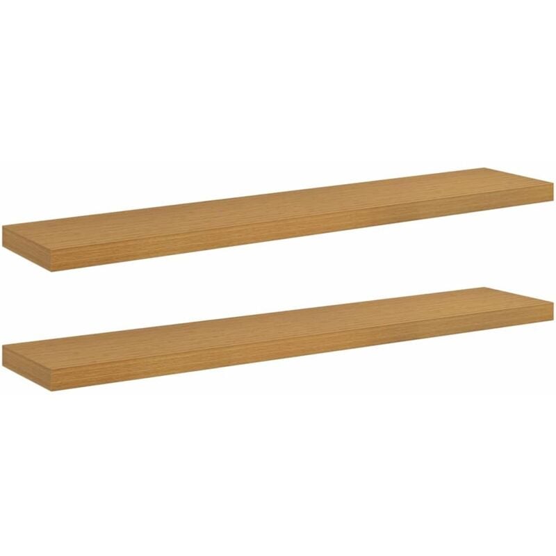 Wall Shelf 2 pcs Beige 120 x 23.5 x 4 cm Engineered Wood vidaXL