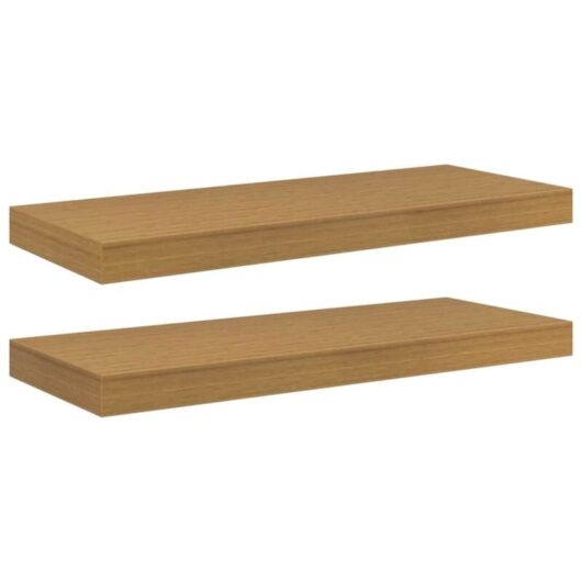 Wall Shelf 2 pcs Beige 60 x 23.5 x 4 cm Engineered Wood vidaXL