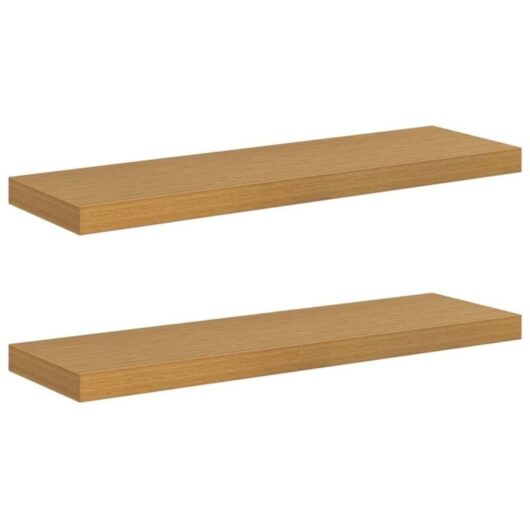 Wall Shelf 2 pcs Beige 80 x 23.5 x 4 cm Engineered Wood vidaXL