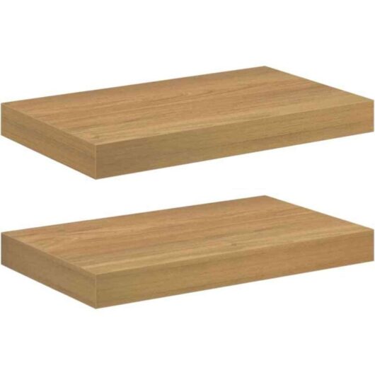 Wall Shelf 2 pcs Brown 40 x 23.5 x 4 cm Engineered Wood vidaXL