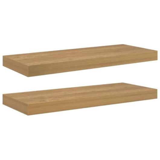 Wall Shelf 2 pcs Brown 60 x 23 x 4 cm Engineered Wood vidaXL
