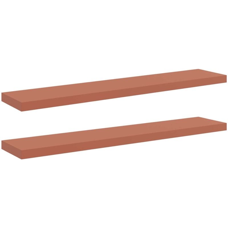 Wall Shelf 2 pcs Red 120 x 23.5 x 4 cm Engineered Wood vidaXL