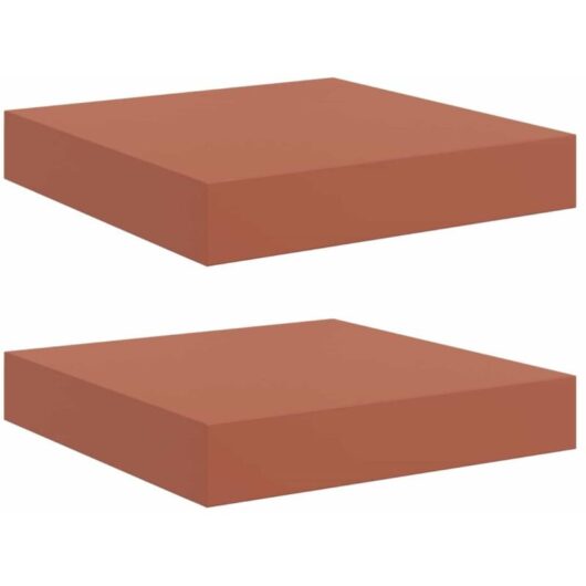 Wall Shelf 2 pcs Red 23 x 23.5 x 4 cm Engineered Wood vidaXL