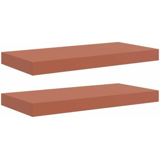 Wall Shelf 2 pcs Red 50 x 23 x 4 cm Engineered Wood vidaXL