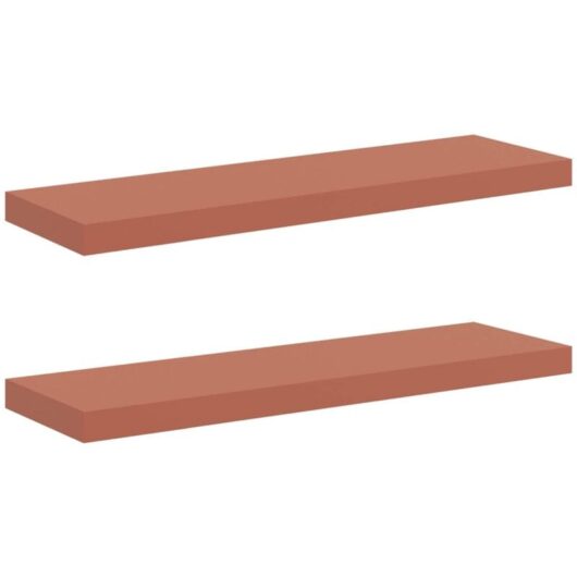 Wall Shelf 2 pcs Red 90 x 23.5 x 4 cm Engineered Wood vidaXL
