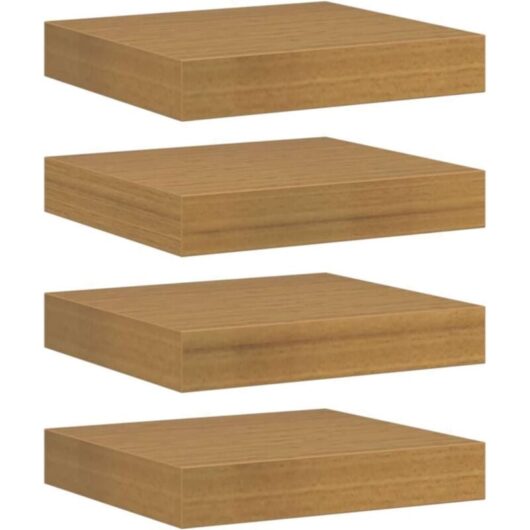 Wall Shelf 4 pcs Beige 23 x 23.5 x 4 cm Engineered Wood vidaXL