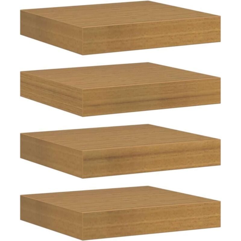 Wall Shelf 4 pcs Beige 23 x 23.5 x 4 cm Engineered Wood vidaXL