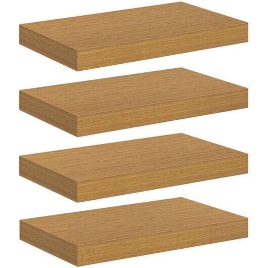 Wall Shelf 4 pcs Beige 40 x 23.5 x 4 cm Engineered Wood vidaXL