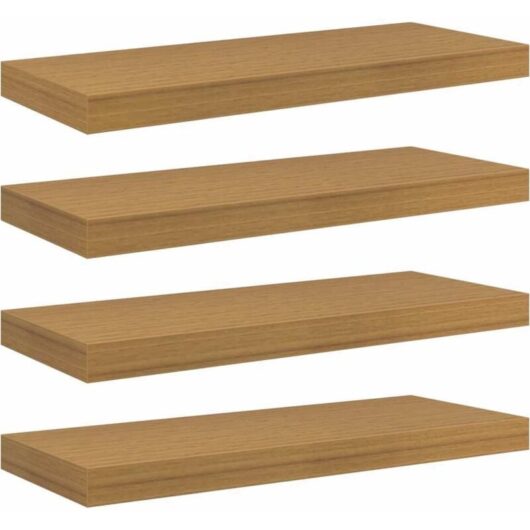 Wall Shelf 4 pcs Beige 60 x 23 x 4 cm Engineered Wood vidaXL