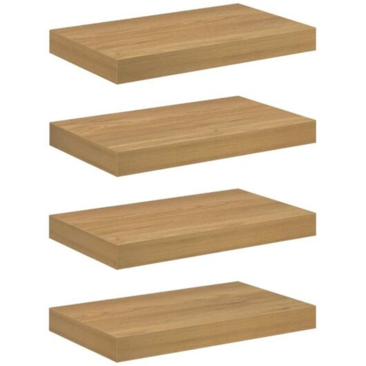 Wall Shelf 4 pcs Brown 40 x 23.5 x 4 cm Engineered Wood vidaXL