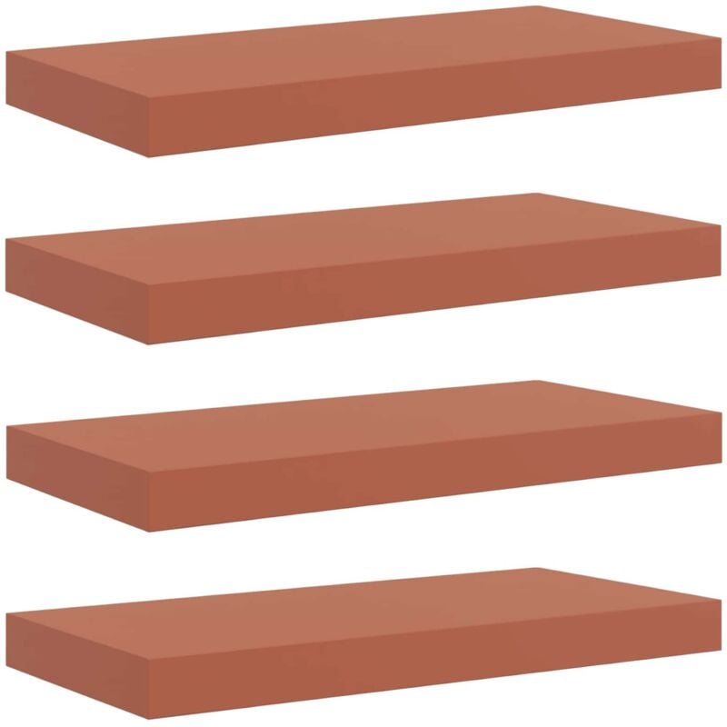 Wall Shelf 4 pcs Red 50 x 23 x 4 cm Engineered Wood vidaXL