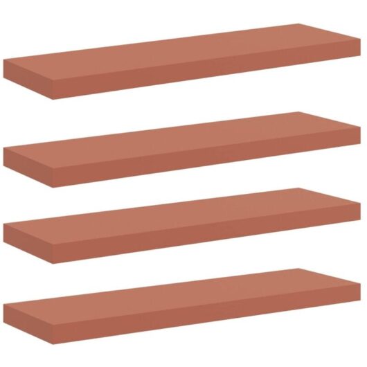 Wall Shelf 4 pcs Red 80 x 23.5 x 4 cm Engineered Wood vidaXL