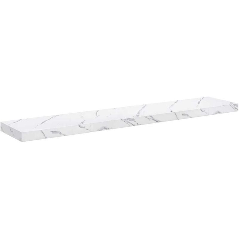 Wall Shelf White Marble 120 x 23.5 x 4 cm Engineered Wood vidaXL