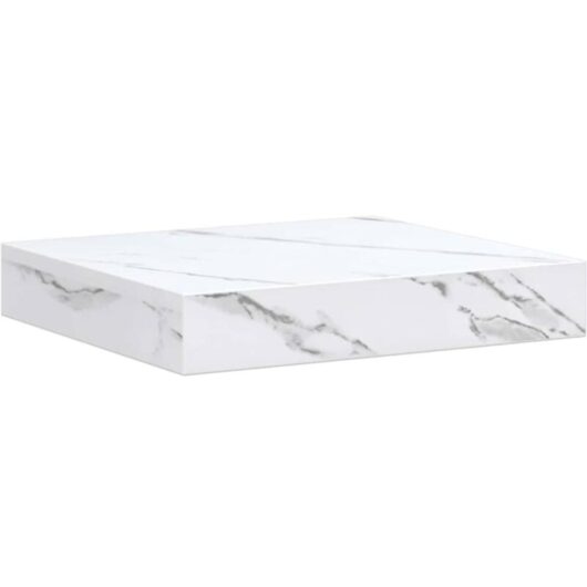 Wall Shelf White Marble 23 x 23.5 x 4 cm Engineered Wood vidaXL