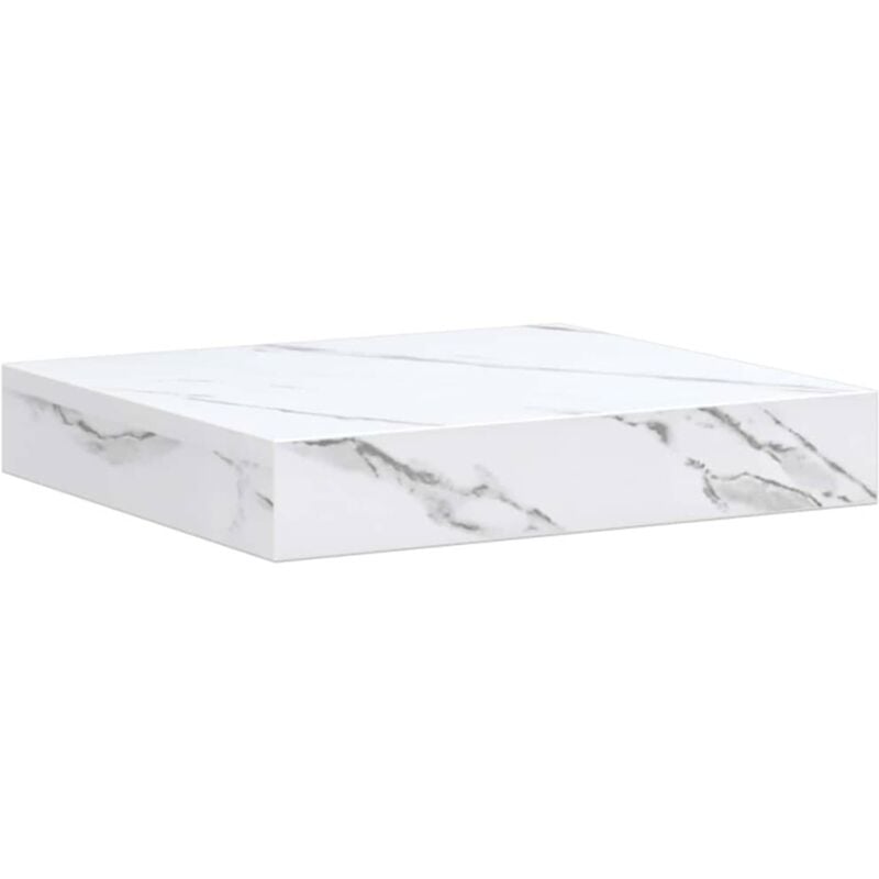Wall Shelf White Marble 23 x 23.5 x 4 cm Engineered Wood vidaXL